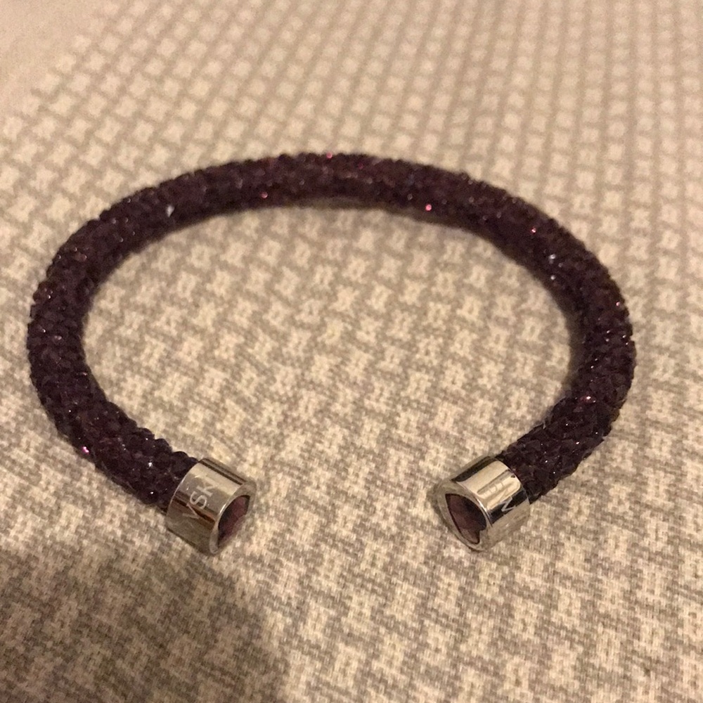 SWAROVSKI CRYSTALDUST CUFF BRACELET IN PURPLE